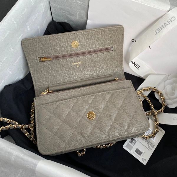 Fashionable CHANEL CHAIN WALLET CAVIAR NEW EDITION 1348 - Image 8