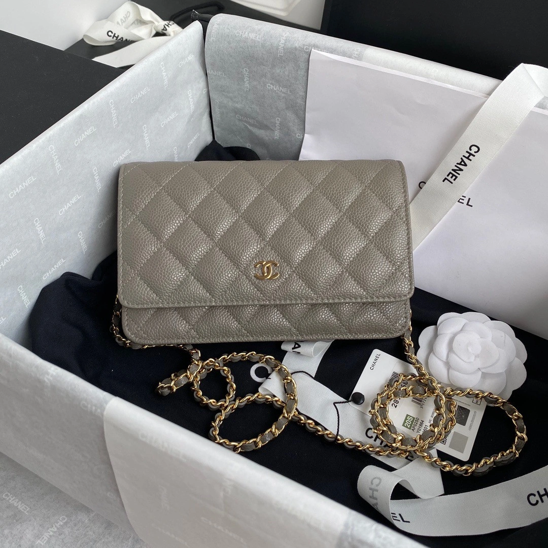 Fashionable CHANEL CHAIN WALLET CAVIAR NEW EDITION 1348 - Image 3