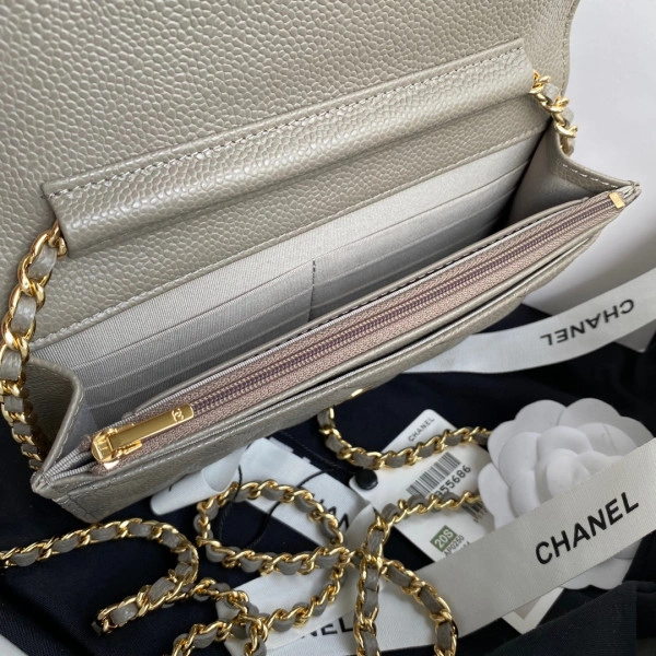 Fashionable CHANEL CHAIN WALLET CAVIAR NEW EDITION 1348 - Image 10