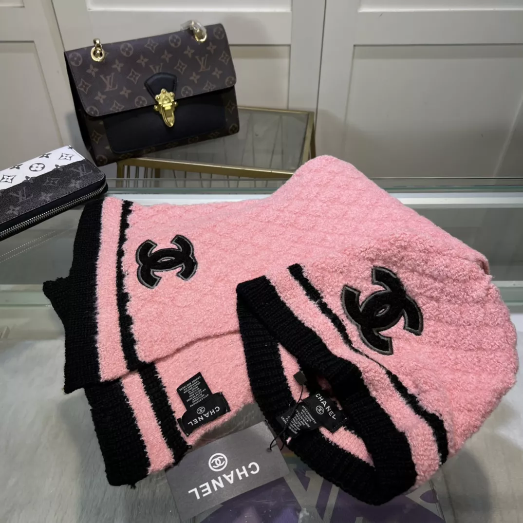 Chanel Hat and Scarf Set Affordable 8448 - Image 3