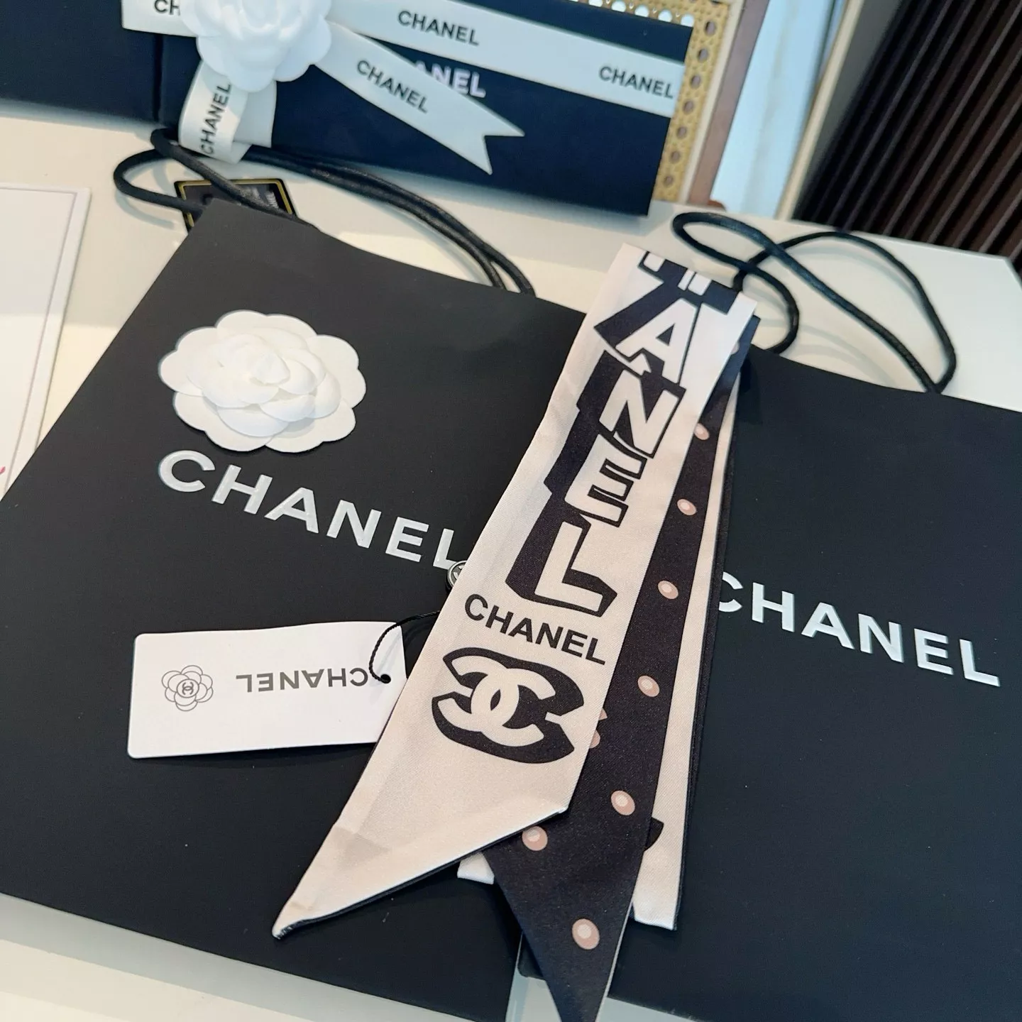 Chanel Silk Scarf AllSeason 9871