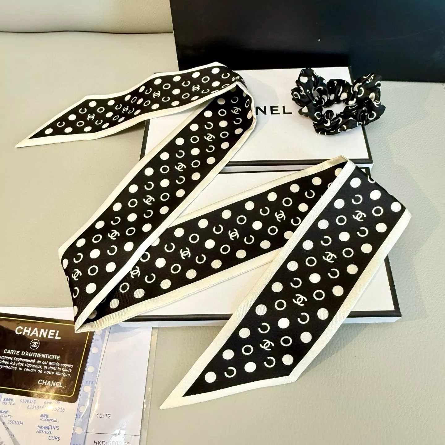 Chanel Silk Scarf Compact 3679