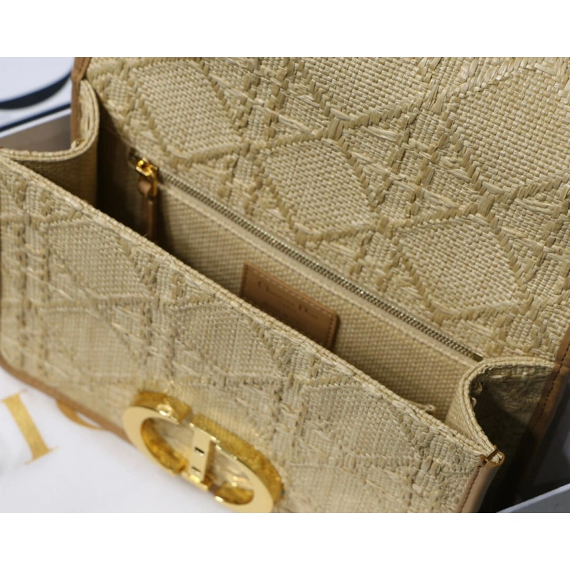 The 30 Mon Christian Dior 30 Montaigne Bag in Natural Cannage Raffia - Image 10