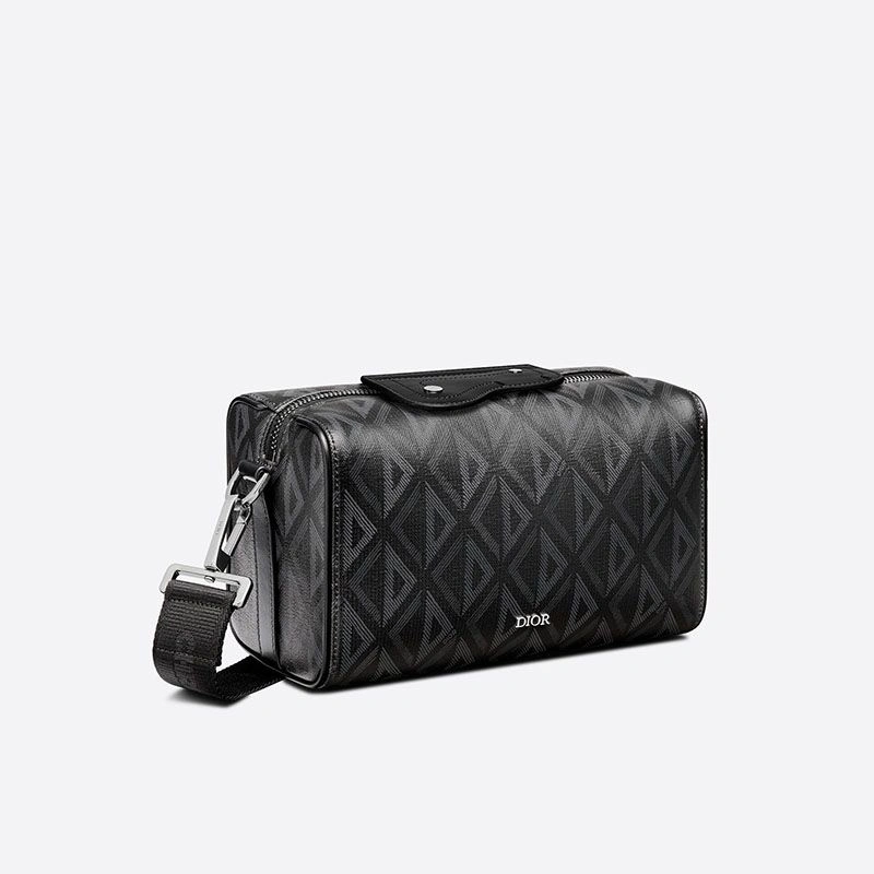 DailyWear 2507 Dior Lingot 22 Bag CD Diamond Motif Canvas Black - Image 3
