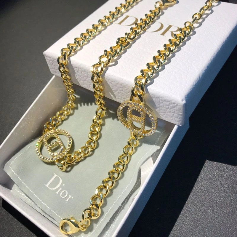 DailyWear 688 Dior 30 Montaigne Necklace Metal And Silver Crystals Gold - Image 3