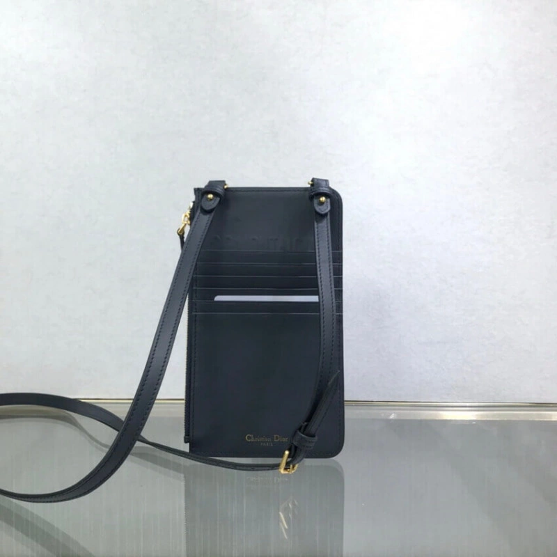 'CD' sign Dior 30 Montaigne Long Wallet Blue Oblique Jacquard - Image 5