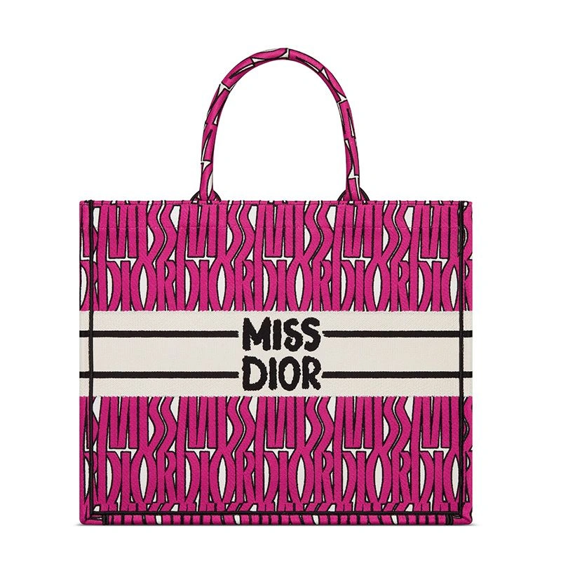 Dior Book Tote In Miss Dior Allover Motif Canvas Rose AllSeason 1659 - Image 3