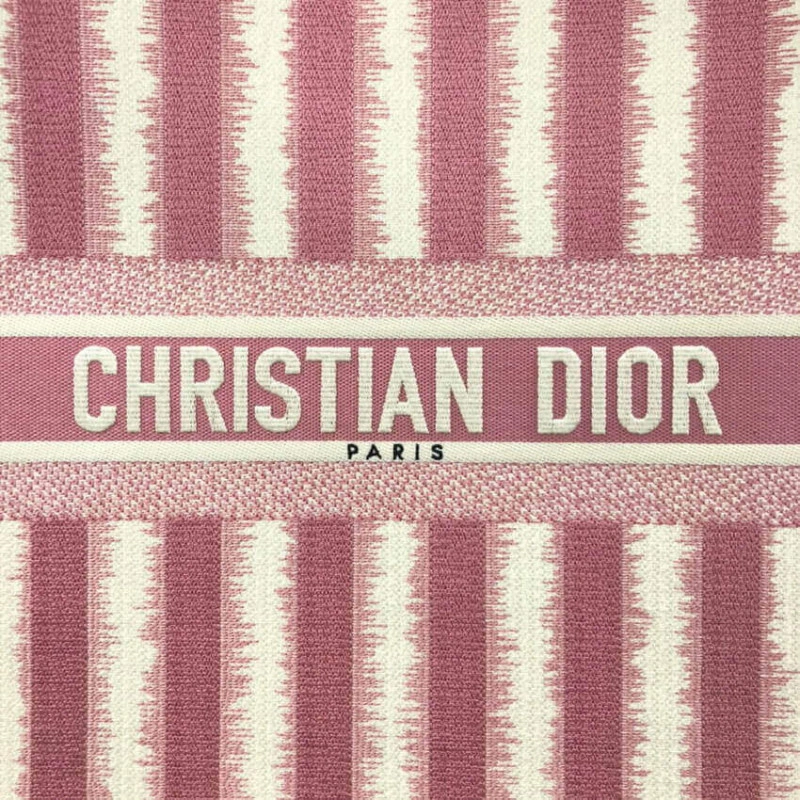 The Dior B Dior Book Tote Pink D-Stripes Embroidery - Image 5