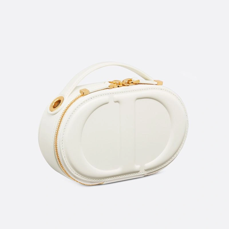 Dior CD Signature Oval Camera Bag Calfskin White StreetReady 1412 - Image 3
