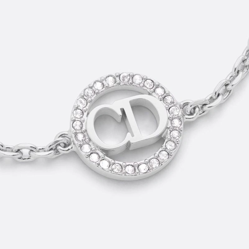 Dior Clair D Lune Bracelet Metal and Crystals Silver Comfortable 1730 - Image 3