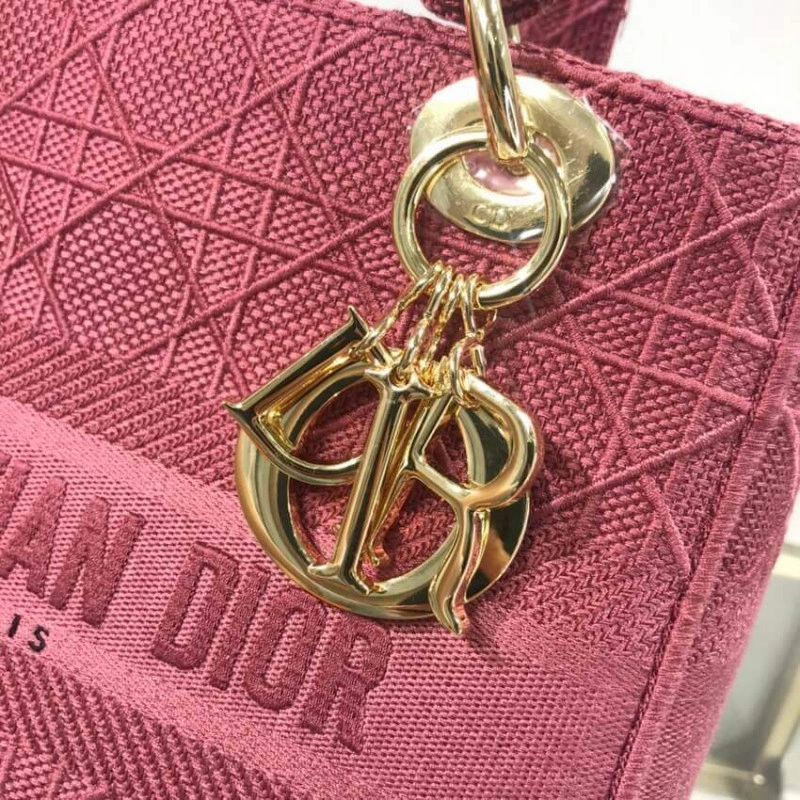The Lady D Dior Medium Lady D-Lite Bag Mallow Rose Cannage Embroidered - Image 9