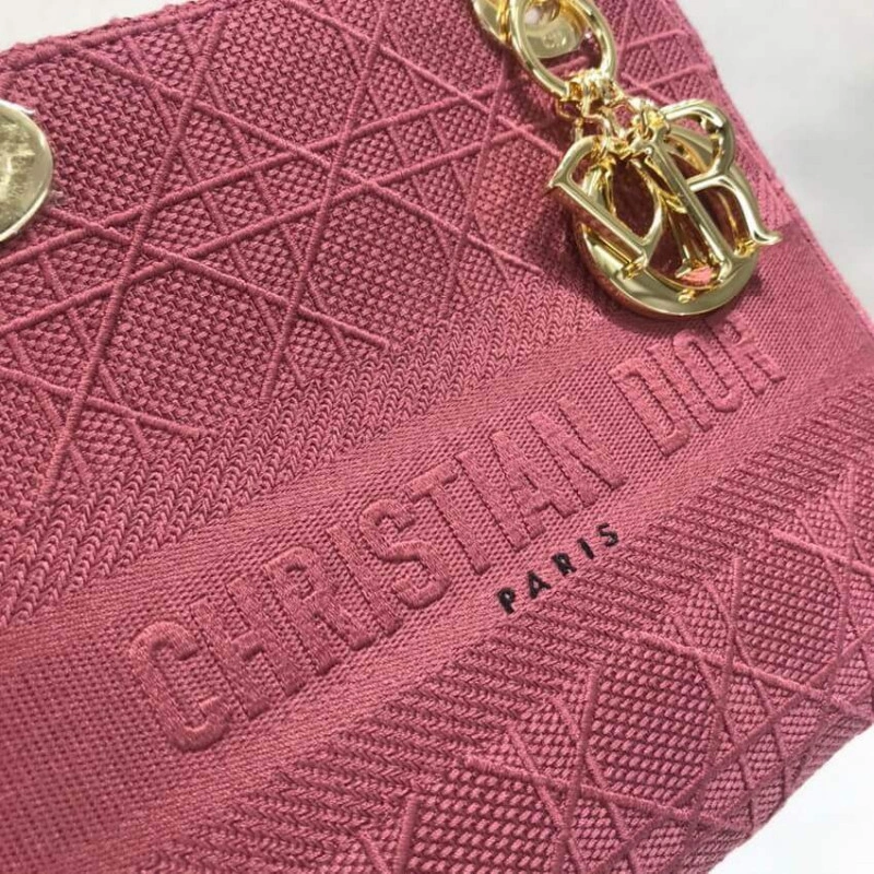 The Lady D Dior Medium Lady D-Lite Bag Mallow Rose Cannage Embroidered - Image 10