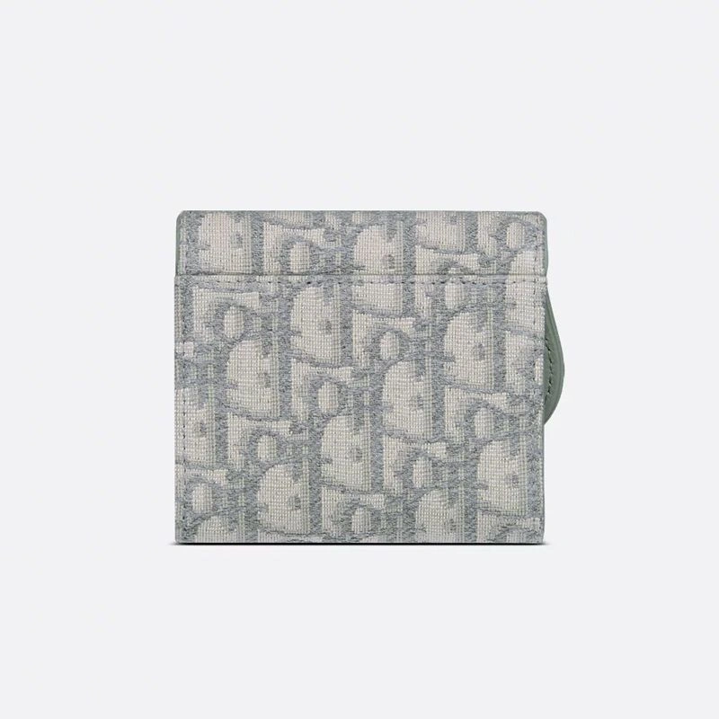 Dior Saddle Lotus Wallet In Oblique Motif Canvas Grey BestValue 6054 - Image 3