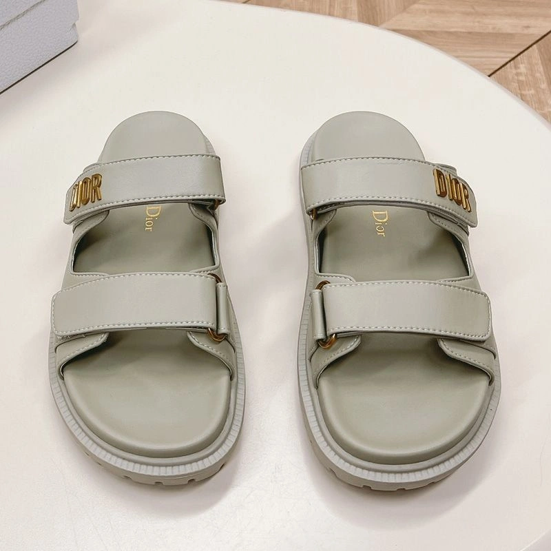 DiorAct Slides Women Calfskin Grey TopPick 3743 - Image 3