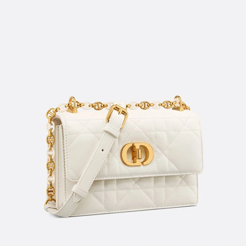 GoodFit 7140 Mini Dior Miss Caro Bag Macrocannage Lambskin White - Image 3