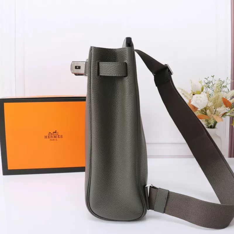 Hermes AAA Quality Messenger Bags In Gray For Unisex Trendsetting 3728 - Image 7