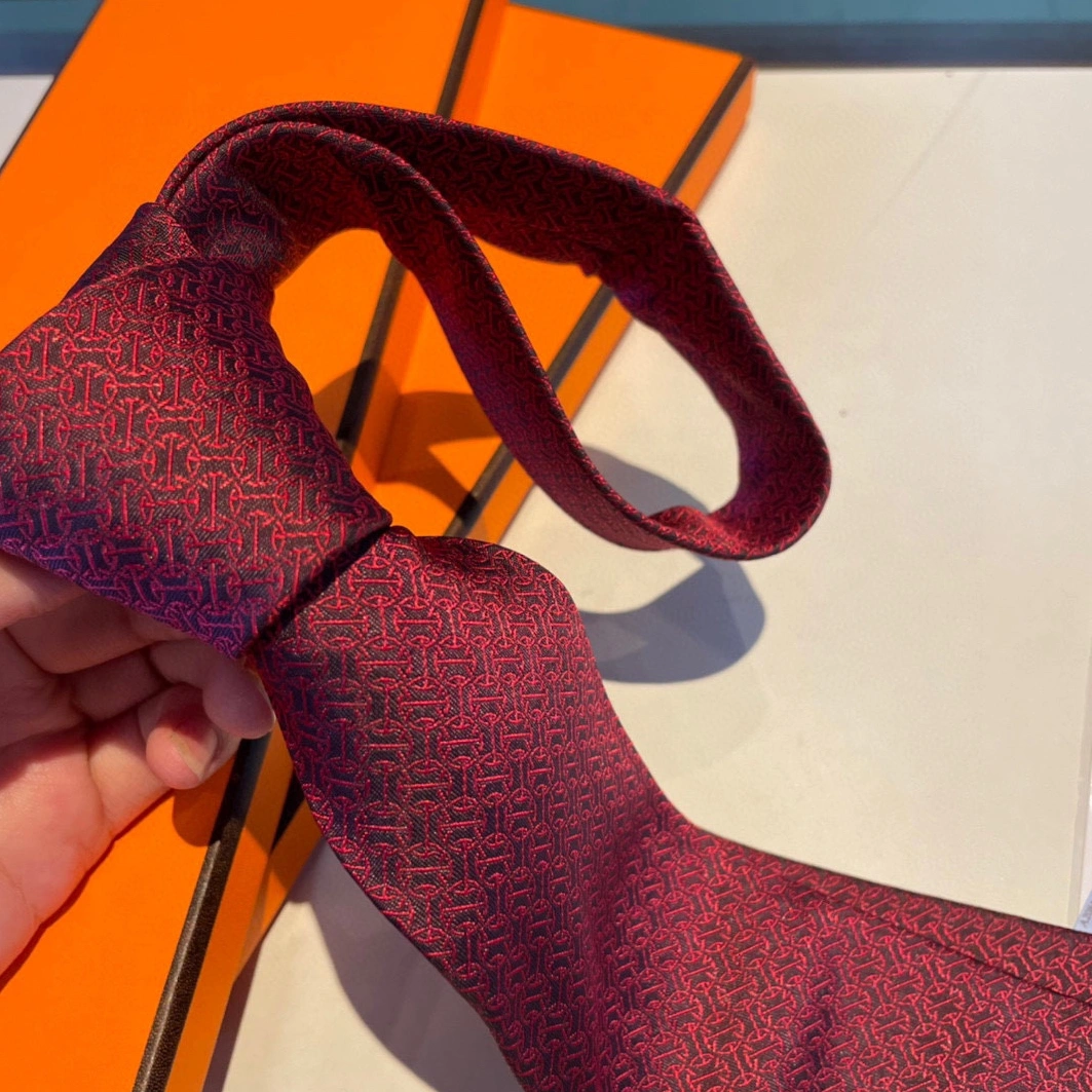 Hermes Necktie For Men Unique 7033 - Image 3