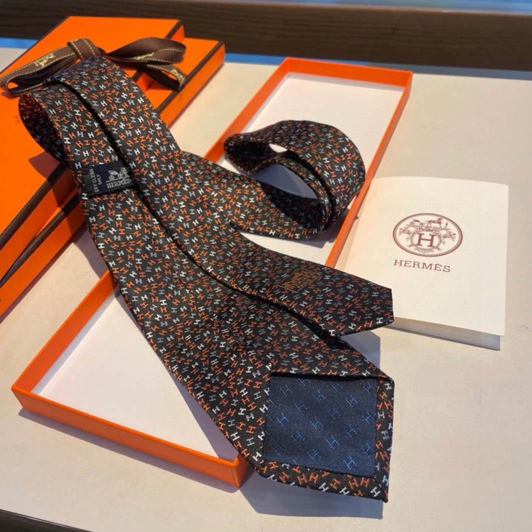 Hermes Necktie For Men Vibrant 469 - Image 3