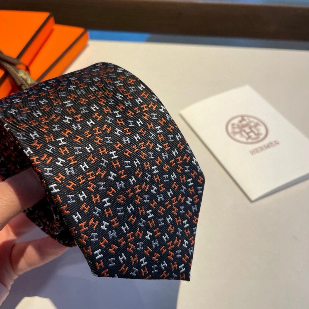 Hermes Necktie For Men Vibrant 469 - Image 7