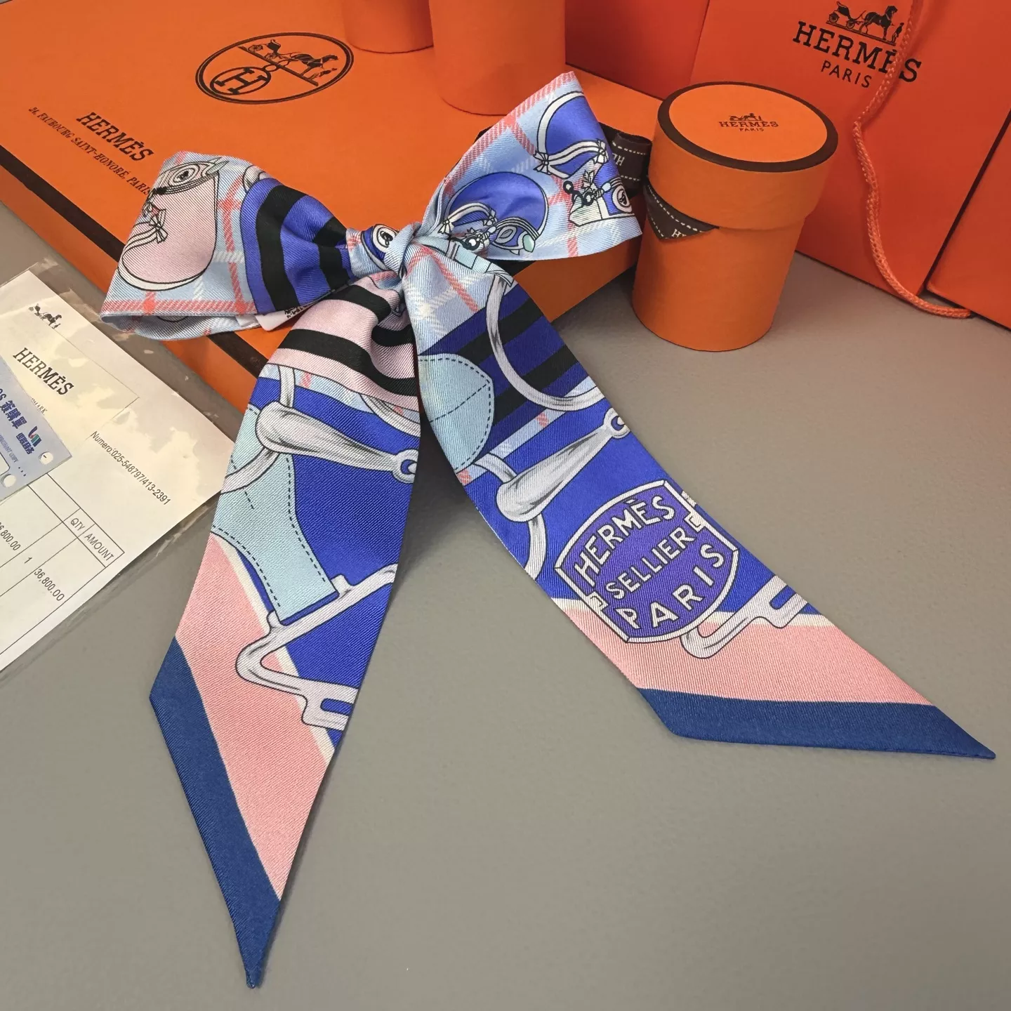 Hermes Silk Scarf Unique 8020 - Image 3