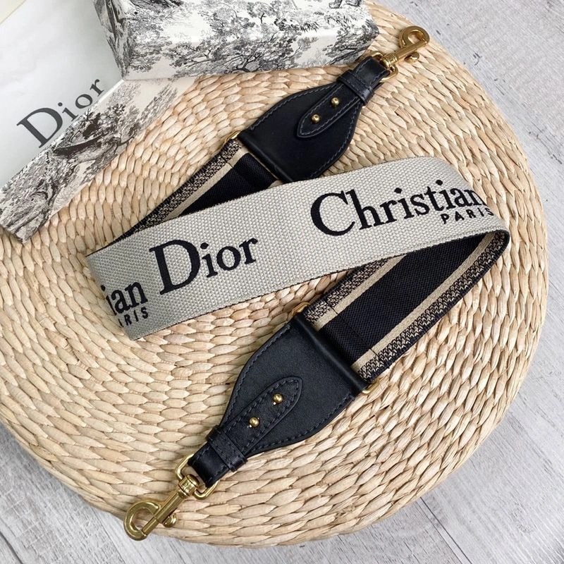 HighQuality 5817 Dior Shoulder Strap In Christian Dior Paris Motif Cotton Black - Image 3