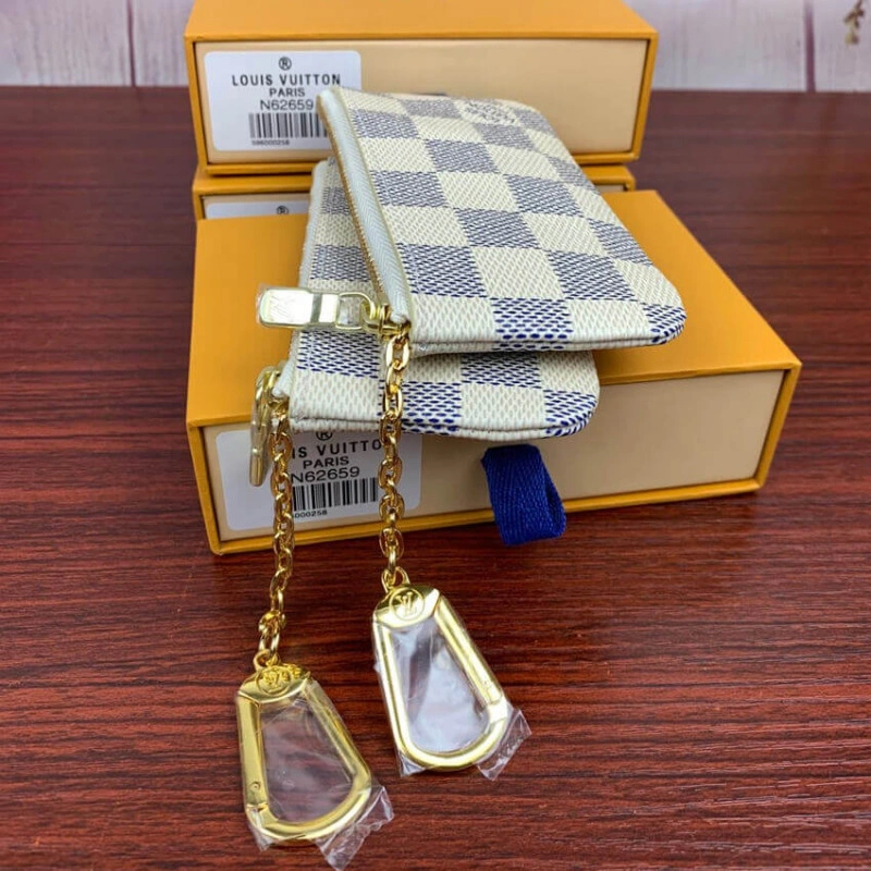 Key ring Louis Vuitton Damier Azur Key Pouch - Image 3