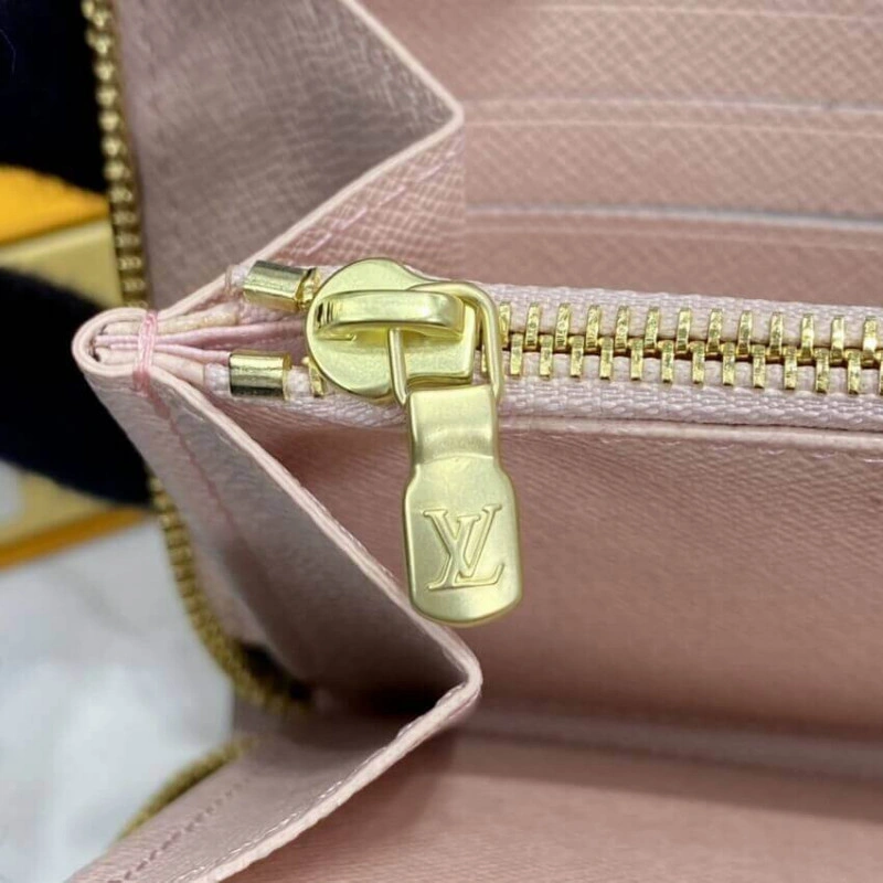1 open co Louis Vuitton Damier Ebene Zippy Wallet Pink - Image 7