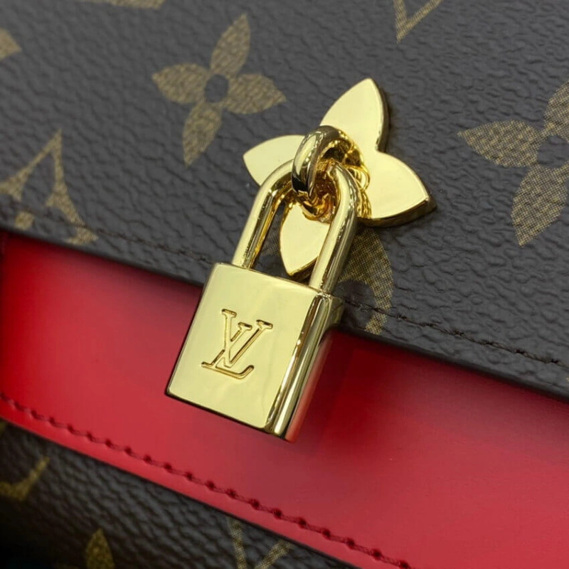 Monogram Louis Vuitton Flower Compact Wallet Red - Image 6