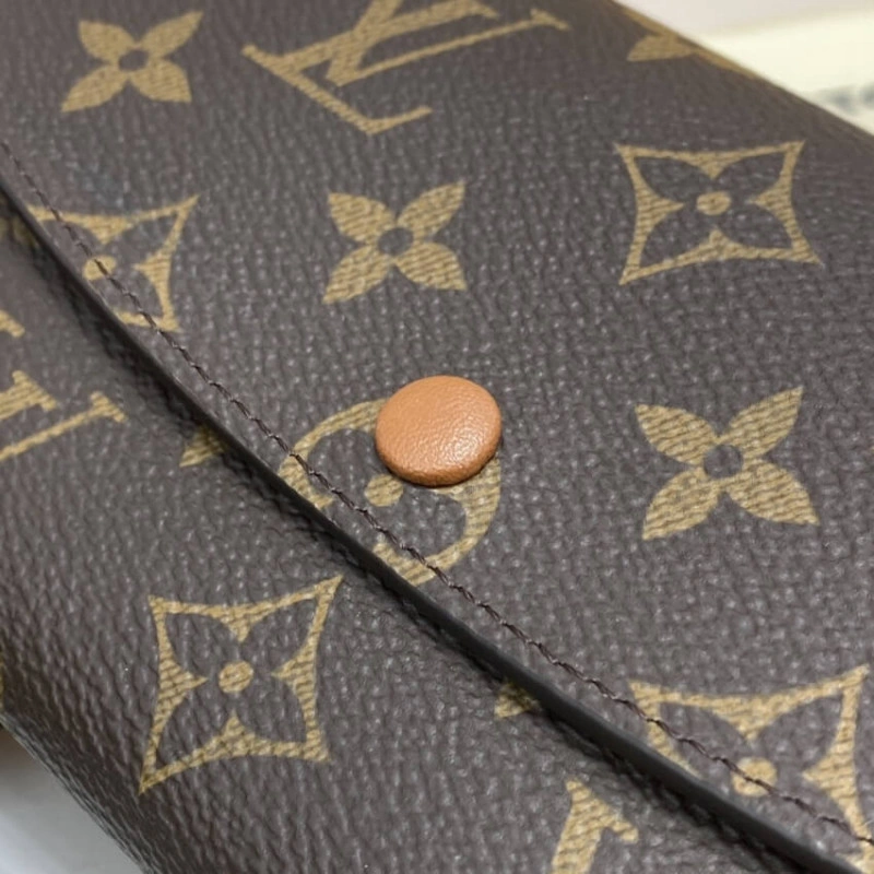 1 large g Louis Vuitton Monogram Canvas Emilie Wallet Brown - Image 5