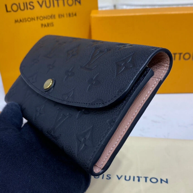 Goldcolor Louis Vuitton Monogram Empreinte Emilie Wallet Black - Image 4