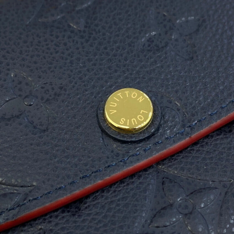 Marine Louis Vuitton Monogram Empreinte Emilie Wallet Marine Rouge - Image 7