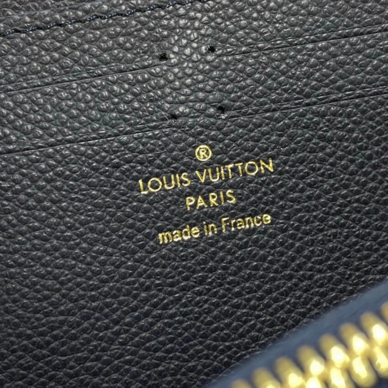 Goldcolor Louis Vuitton Monogram Empreinte Leather Clemence Wallet M69415 - Image 9