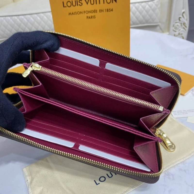 Grained c Louis Vuitton Monogram Zippy Wallet Fuchsia - Image 10