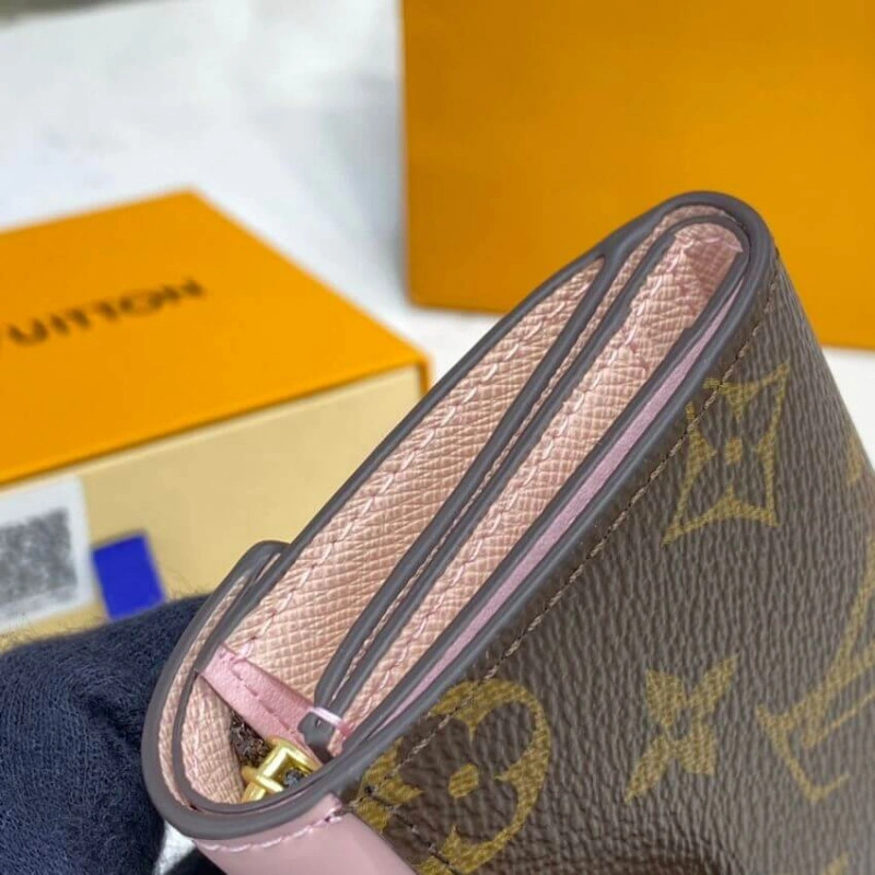 Pressstud Louis Vuitton Monogram Zoe Wallet Pink - Image 4