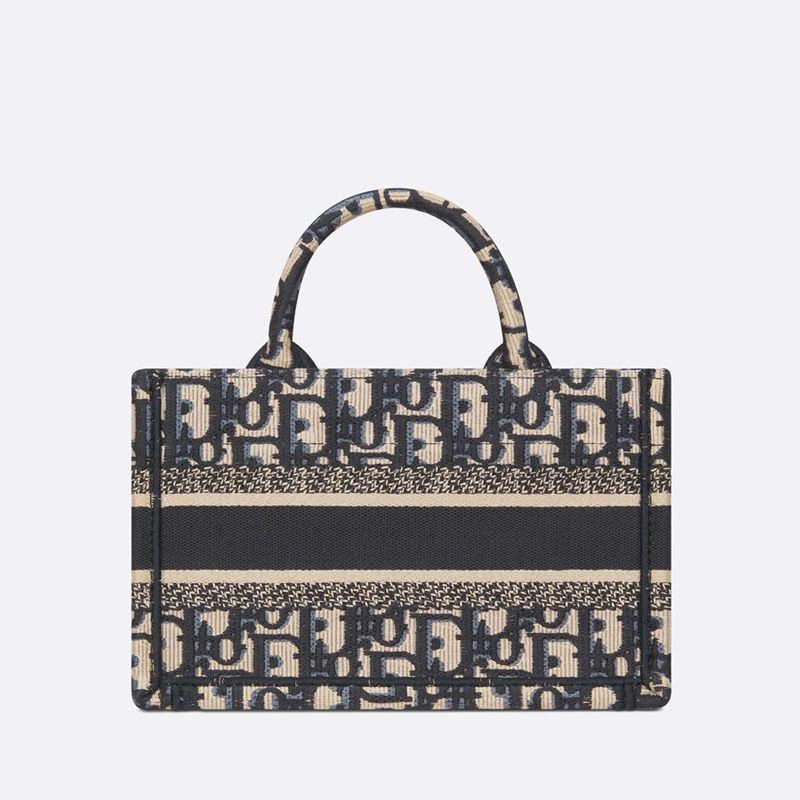 Mini Dior Book Tote with Strap In Oblique Motif Canvas Blue SportInspired 5733 - Image 3