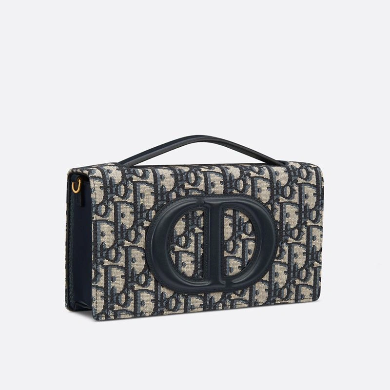 Mini Dior CD Signature Bag Oblique Motif Canvas Blue EasyMatch 638 - Image 3