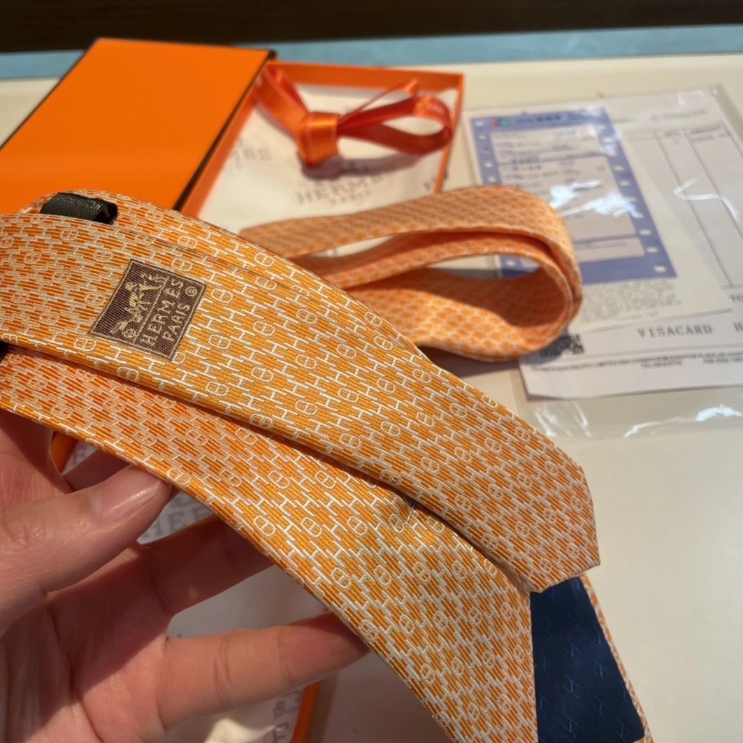 Stylish 565 Hermes Necktie For Men - Image 5
