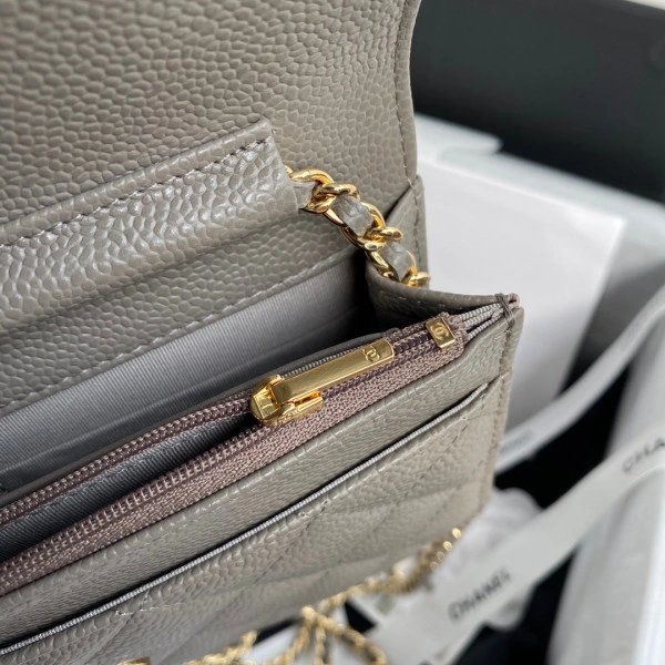 Fashionable CHANEL CHAIN WALLET CAVIAR NEW EDITION 1348 - Image 9