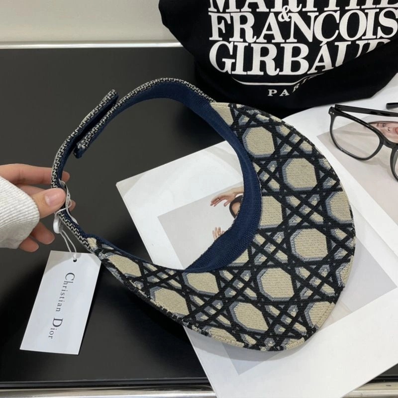 Christian Dior Visor Macrocannage Motif Cotton Black - Image 3