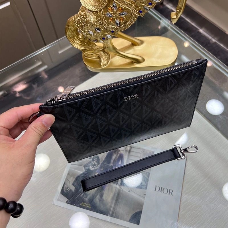 Dior A5 Pouch CD Diamond Canvas Black - Image 3