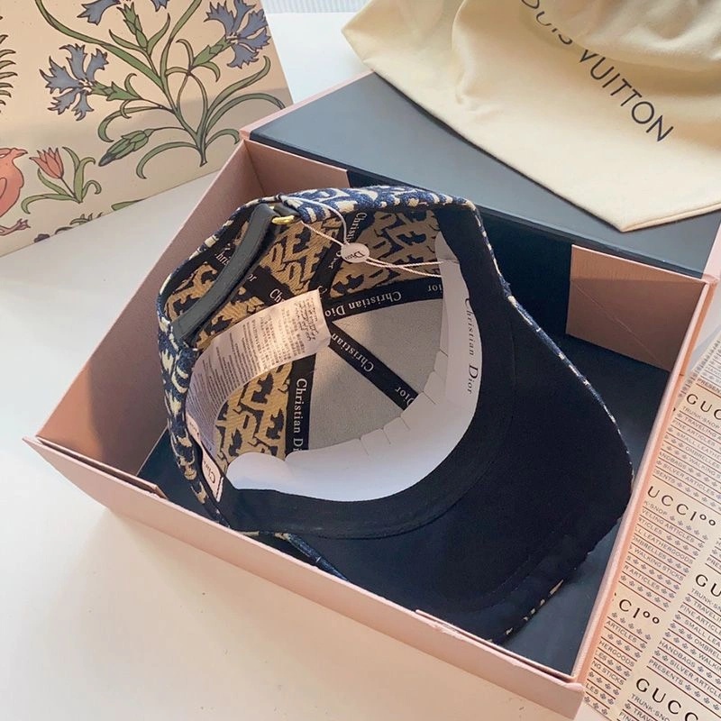 Dior Baseball Cap Oblique Motif Canvas Blue - Image 3