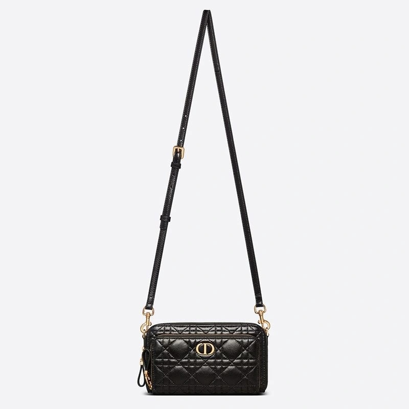 Dior Caro Double Pouch Cannage Calfskin Black - Image 3