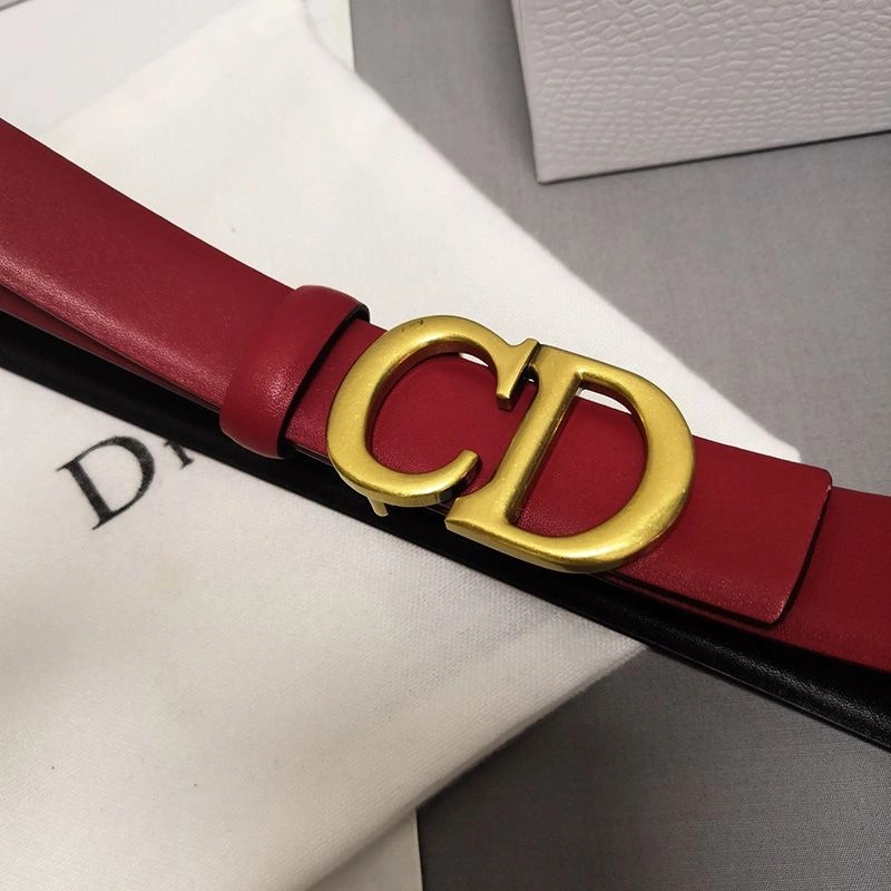 Dior CD Belt Patent Calfskin Red - Image 4