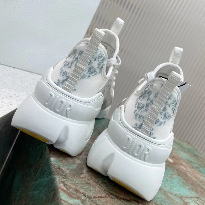 Dior D-Connect Sneakers Women Reve d'Infini Motif Technical Fabric White Blue - Image 3