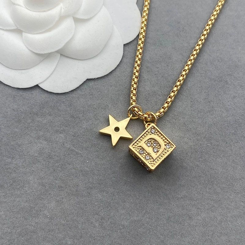 Diorevolution Necklace Gold-Finish Metal with White Crystals Gold - Image 4