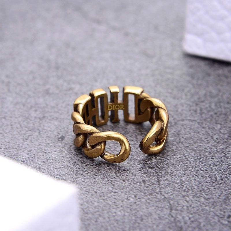 Dior Open Chain Evolution Ring Metal Gold - Image 3