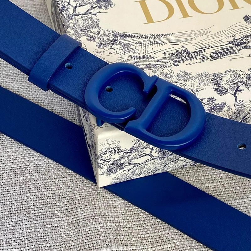 Dior Saddle Belt Matte Calfskin Blue - Image 3