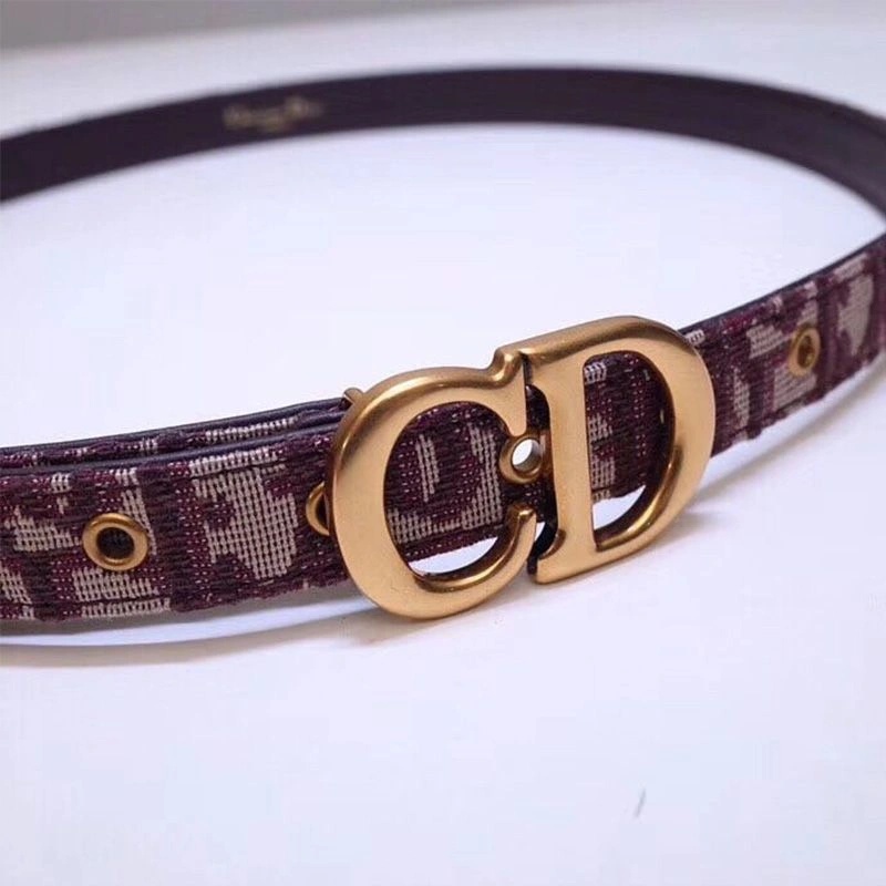 Dior Saddle Belt Oblique Calfskin Burgundy - Image 3