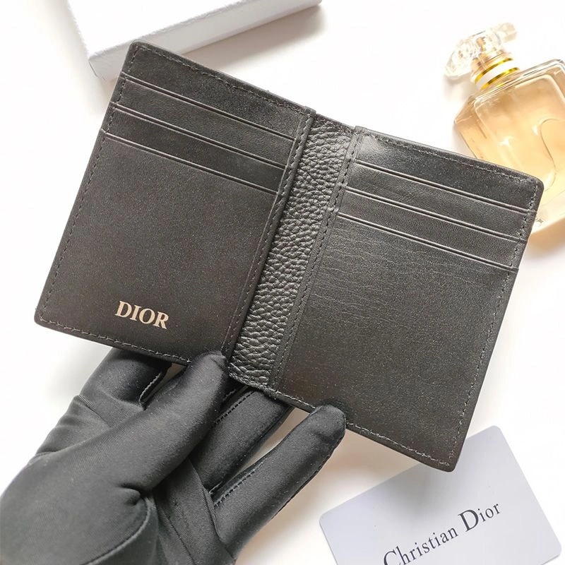 Dior Saddle Bi-Fold Card Holder Grained Calfskin Black - Image 3