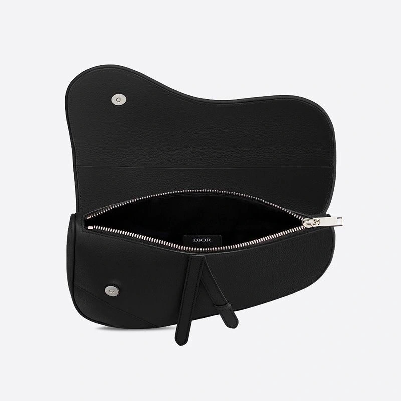 Dior Saddle Crossbody Grainded Calfskin Black - Image 3